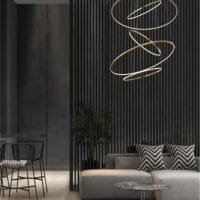 Lustră aurie LED Dimabilă Nova Luce Nudos 281W