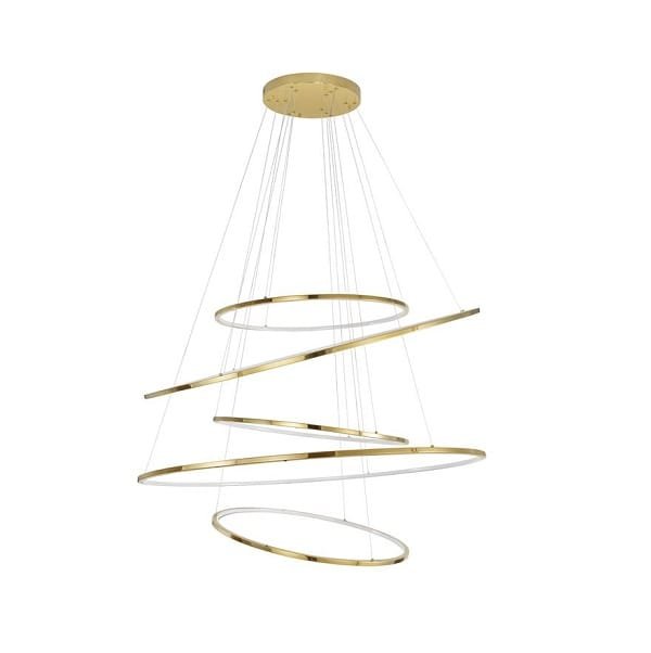 Lustră aurie LED Dimabilă Nova Luce Nudos 281W