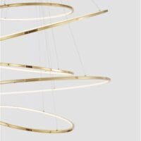 Lustră aurie LED Dimabilă Nova Luce Nudos 281W