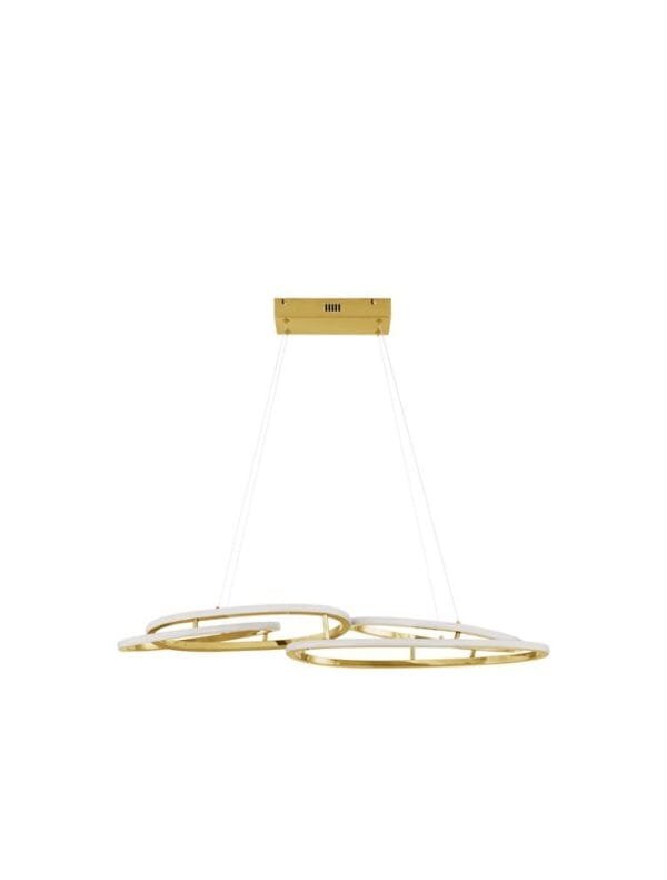 Lustră aurie LED Dimabilă Nova Luce Nudos 80W