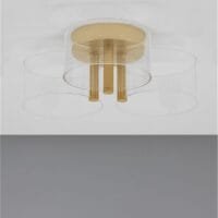 Plafonieră LED aurie pentru dormitor Nova Luce Gatlin 20.5W