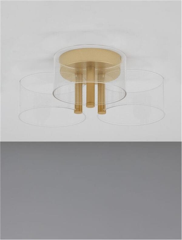 Plafonieră LED aurie pentru dormitor Nova Luce Gatlin 20.5W