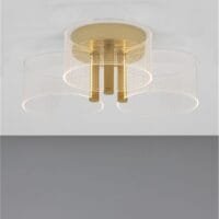 Plafonieră LED aurie pentru dormitor Nova Luce Gatlin 20.5W