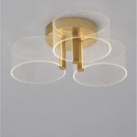 Plafonieră LED aurie pentru dormitor Nova Luce Gatlin 20.5W