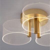 Plafonieră LED aurie pentru dormitor Nova Luce Gatlin 20.5W