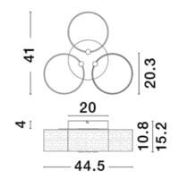 Plafonieră LED aurie pentru dormitor Nova Luce Gatlin 20.5W
