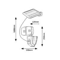 Aplică solară pentru terasă sau casă LED cu senzor de mișcare Rabalux Zlarin 12W IP44 4000K
