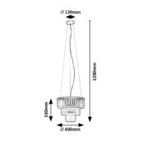 Candelabru din sticlă transparentă Rabalux Eloisa E27