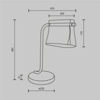 Lampă de birou minimalistă Maytoni Cabaret 3000K 8W IP20
