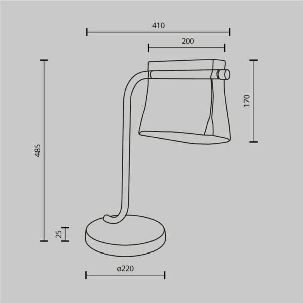 Lampă de birou minimalistă Maytoni Cabaret 3000K 8W IP20