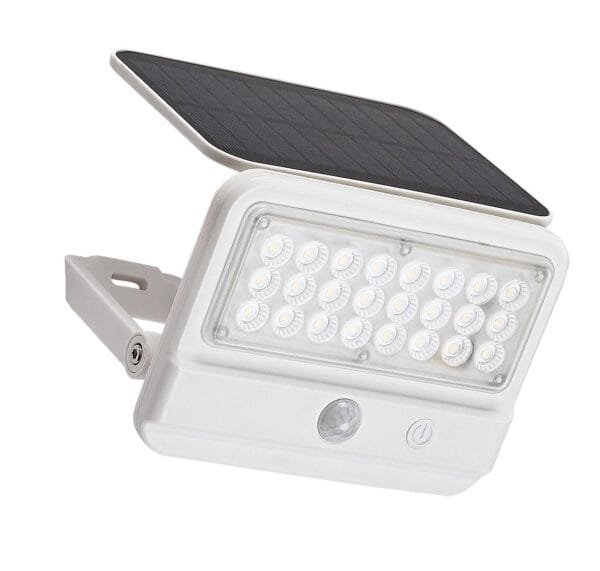 Lampă solară pentru exterior cu senzor de mișcare LED 7W IP54, albă, Rabalux Flaxton