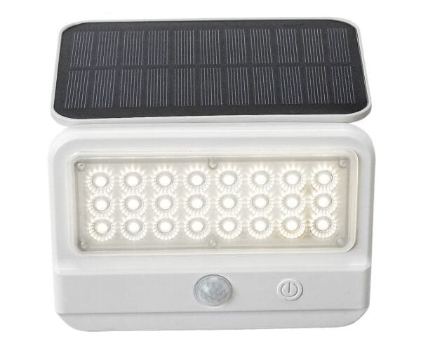 Lampă solară pentru exterior cu senzor de mișcare LED 7W IP54, albă, Rabalux Flaxton