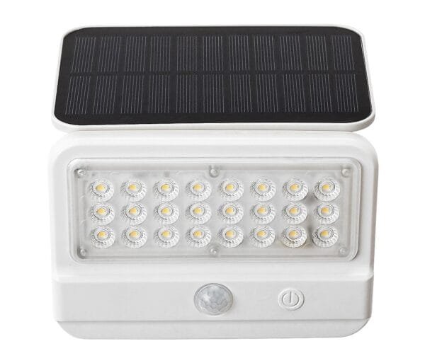 Lampă solară pentru exterior cu senzor de mișcare LED 7W IP54, albă, Rabalux Flaxton