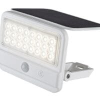 Lampă solară pentru exterior cu senzor de mișcare LED 7W IP54, albă, Rabalux Flaxton