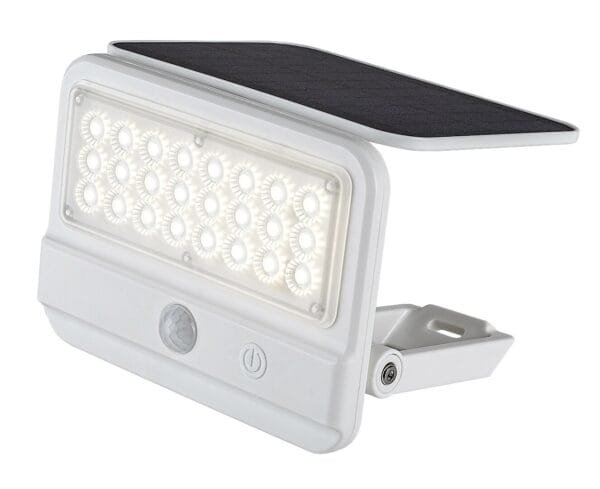 Lampă solară pentru exterior cu senzor de mișcare LED 7W IP54, albă, Rabalux Flaxton