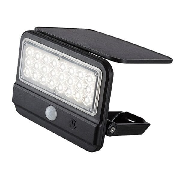 Lampă solară pentru exterior cu senzor de mișcare LED 7W IP54, neagră, Rabalux Flaxton