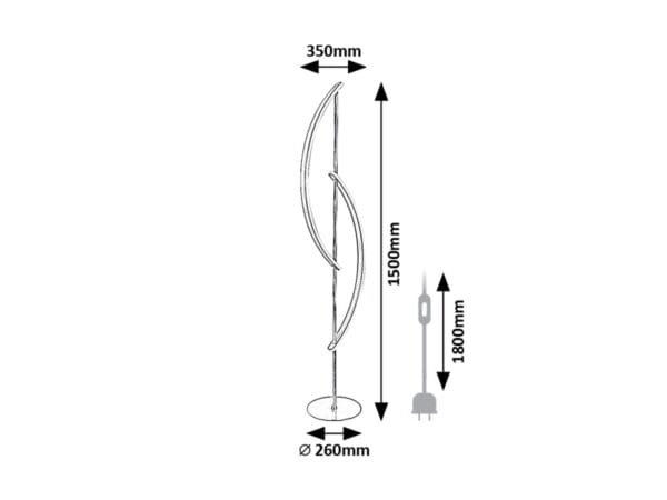 Lampadar LED Rabalux Jarnelle 30W 3000K