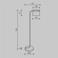 Lampadar minimalist Maytoni Cabaret 3000K 8W IP20