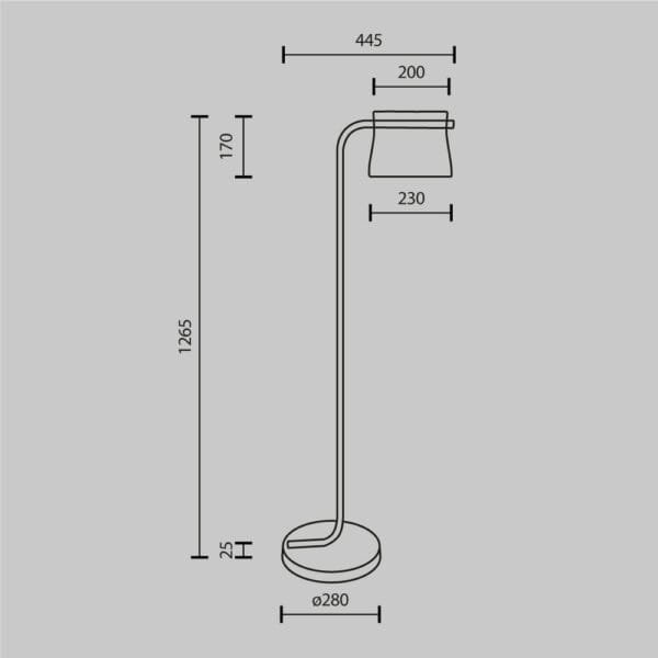 Lampadar minimalist Maytoni Cabaret 3000K 8W IP20