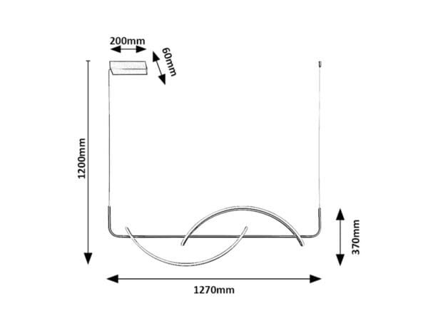 Lustră LED crom-satin Rabalux Jarnelle 35W 3000K