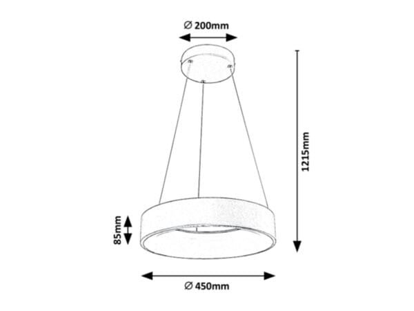 Lustră led cu telecomandă Rabalux Adeline 24W