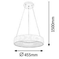 Lustră led suspendată Rabalux Adeline 26W lumină alb natural
