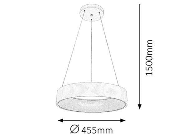 Lustră led suspendată Rabalux Adeline 26W lumină alb natural
