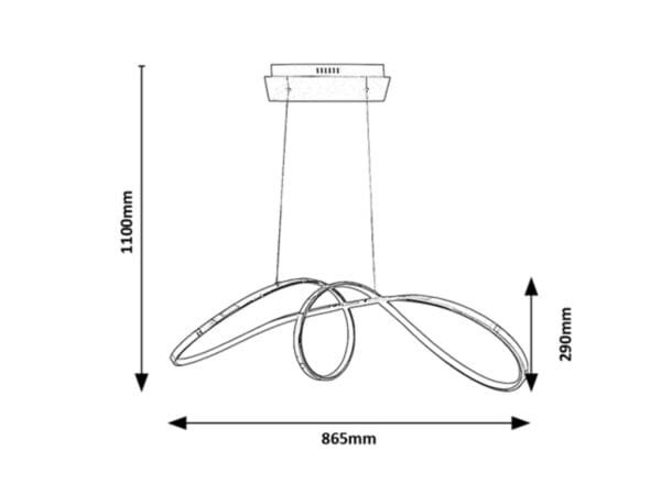 Pendul LED modern Rabalux Aisha 38W