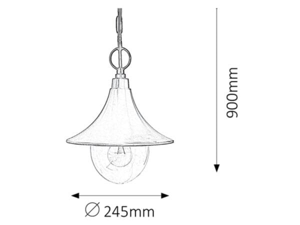 Pendul de exterior pentru terasă Rabalux Konstanz IP44 E27