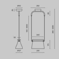 Pendul minimalist Maytoni Cabaret 3000K 8W IP20