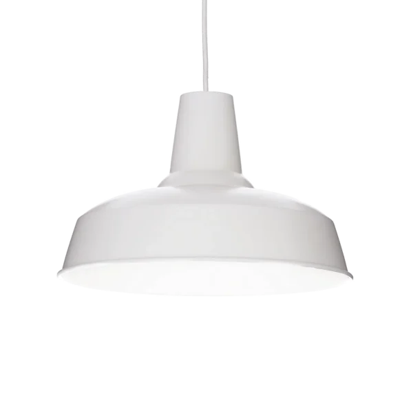 Pendul pentru bucătărie Moby Sp1 Ideal Lux, alb cu soclu E27