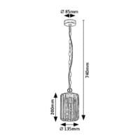 Pendul pentru exterior Rabalux Tarpa IP44 E27