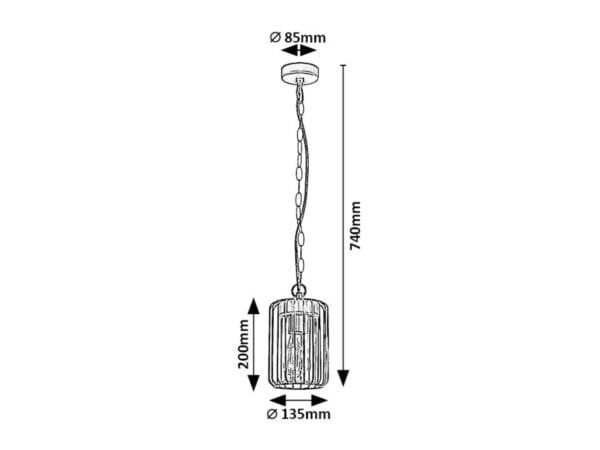 Pendul pentru exterior Rabalux Tarpa IP44 E27