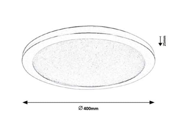 Plafonieră baie cu LED dimabil Rabalux Jeremy rotundă 24W IP44 3000K