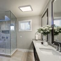 Plafonieră baie cu LED dimabil Rabalux Jeremy 24W IP44 3000K