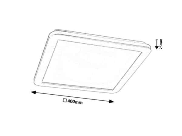 Plafonieră baie cu LED dimabil Rabalux Jeremy 24W IP44 3000K