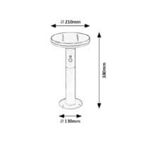 Sâlp solar LED cu senzor de mișcare pentru grădină Rabalux Alaska 10W IP44 4000K