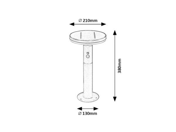 Sâlp solar LED cu senzor de mișcare pentru grădină Rabalux Alaska 10W IP44 4000K