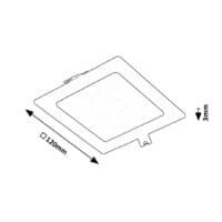 Spot LED pătrat Rabalux Shaun2 3000K 6W Negru