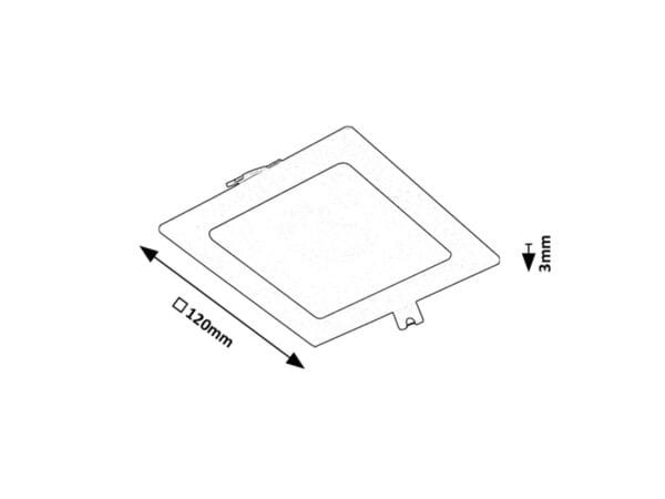 Spot LED pătrat Rabalux Shaun2 3000K 6W Negru