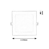 Spot LED pătrat Rabalux Shaun2 3000k 12W Alb