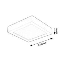 Spot LED pătrat Rabalux Shaun2 3000K 15W Negru 3.3 cm
