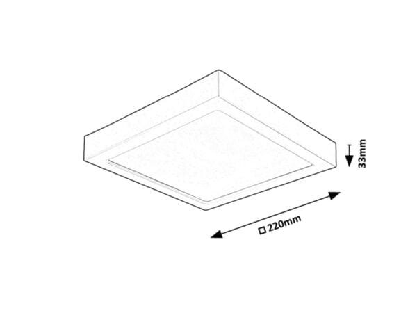 Spot LED pătrat Rabalux Shaun2 3000k 24W Alb 3.3 cm