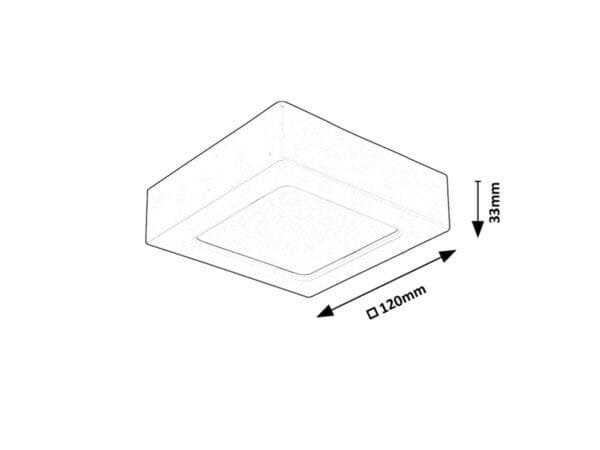 Spot LED pătrat Rabalux Shaun2 3000k 7W Alb 3.3 cm
