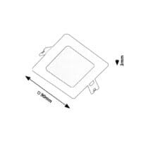 Spot LED pătrat Rabalux Shaun2 3W