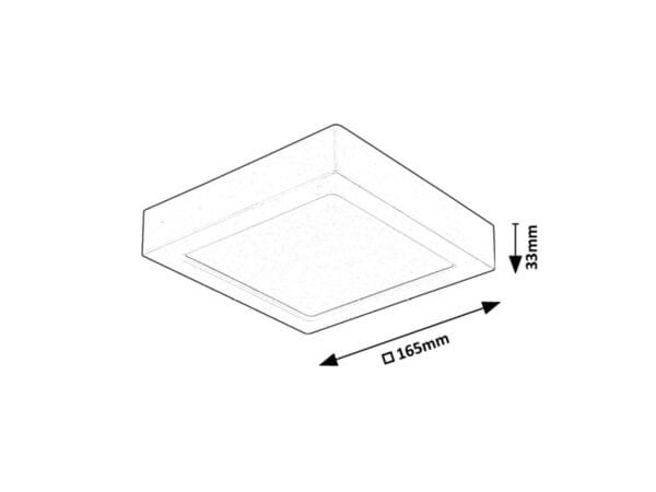 Spot LED pătrat Rabalux Shaun2 4000K 15W Negru 3.3 cm