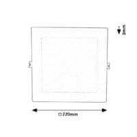 Spot LED pătrat Rabalux Shaun2 4000k 18W Alb