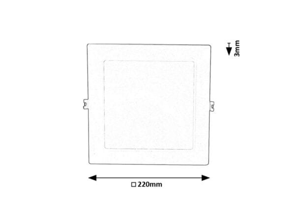Spot LED pătrat Rabalux Shaun2 4000k 18W Alb