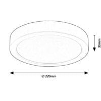 Spot LED rotund Rabalux Shaun2 3000k 24W negru 3.3cm