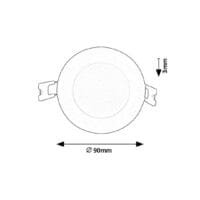 Spot LED rotund Rabalux Shaun2 3000k 3W Alb